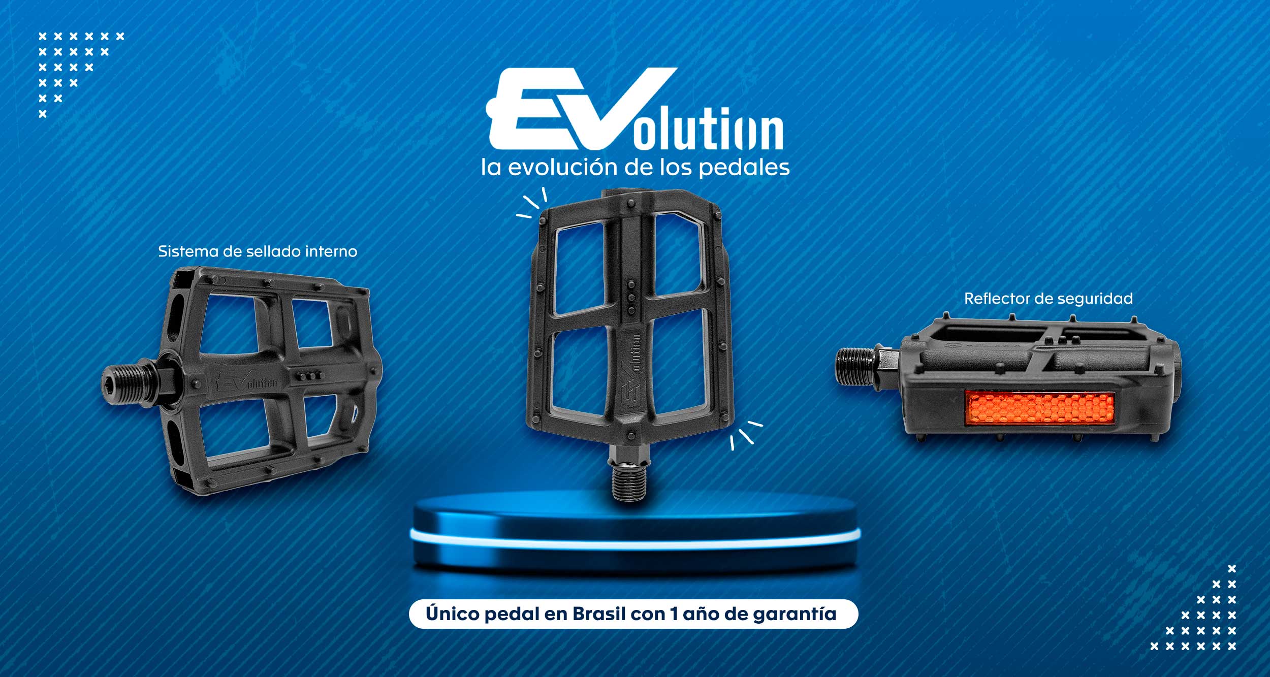 Banner pedal Evolution espanhol